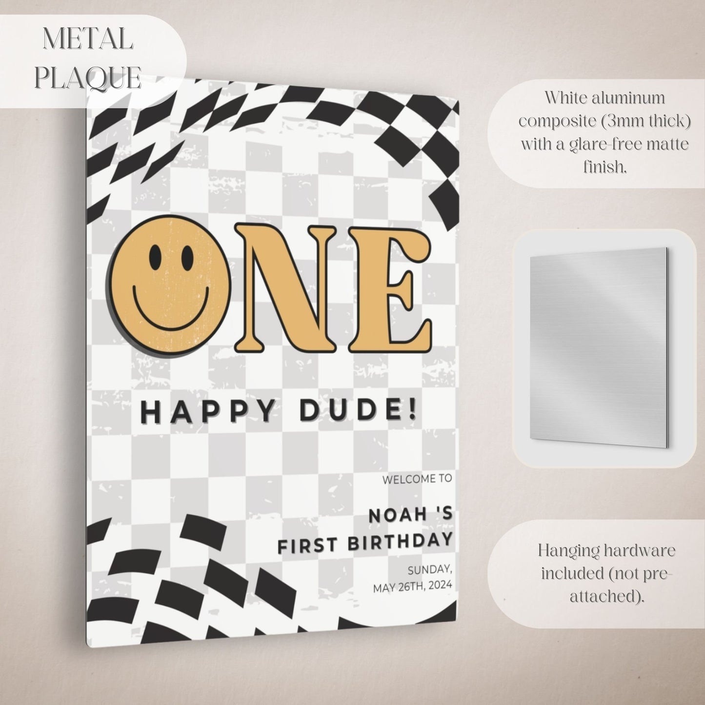 "One Happy Dude" First Birthday Welcome Sign - Magnolia Dane Co.