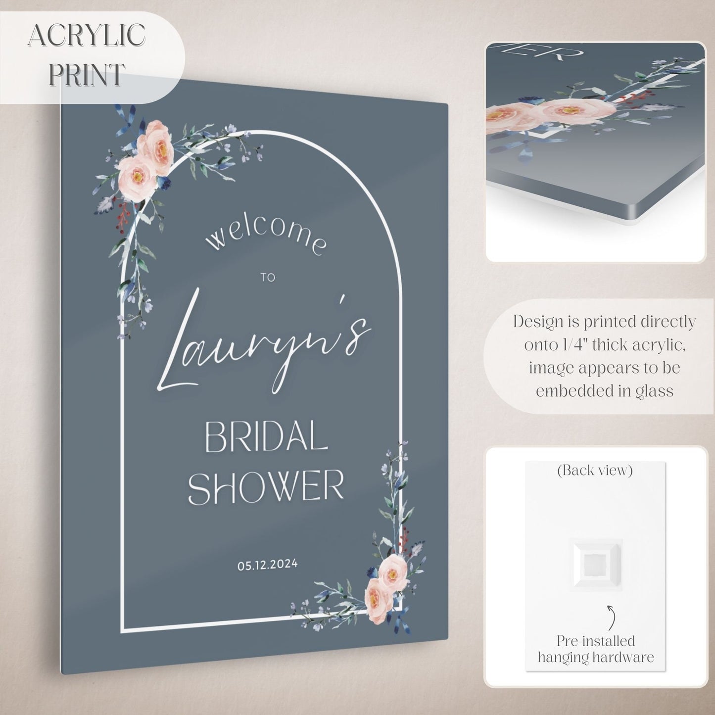 Delicate Arch Bridal Shower Welcome Sign - Magnolia Dane Co.