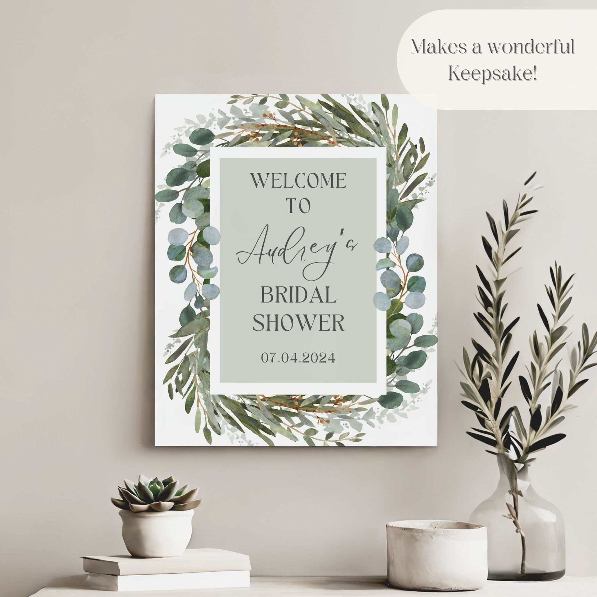 Foliage Bridal Shower Welcome Sign - Magnolia Dane Co.