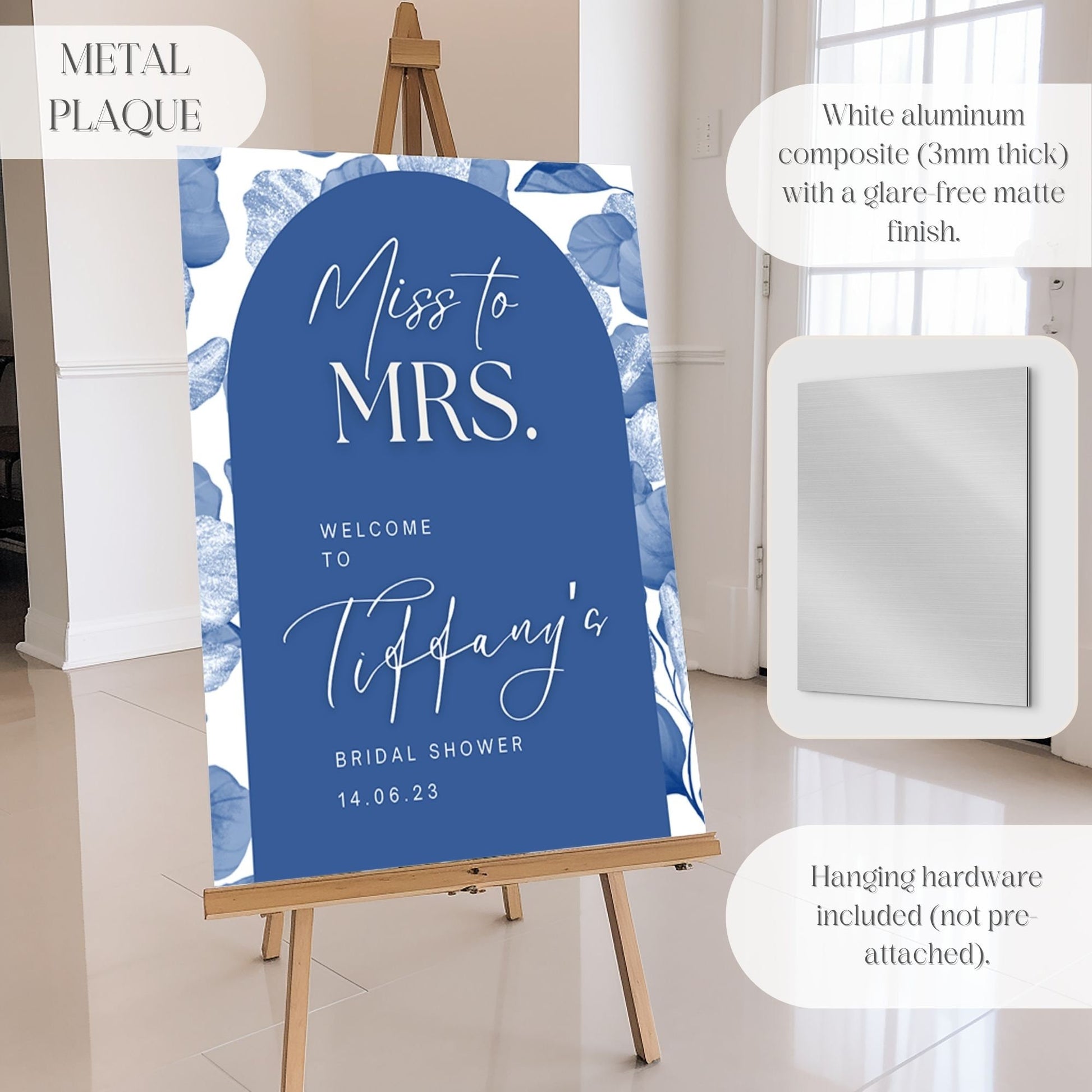 "Miss To Mrs." Bridal Shower Welcome Sign - Magnolia Dane Co.