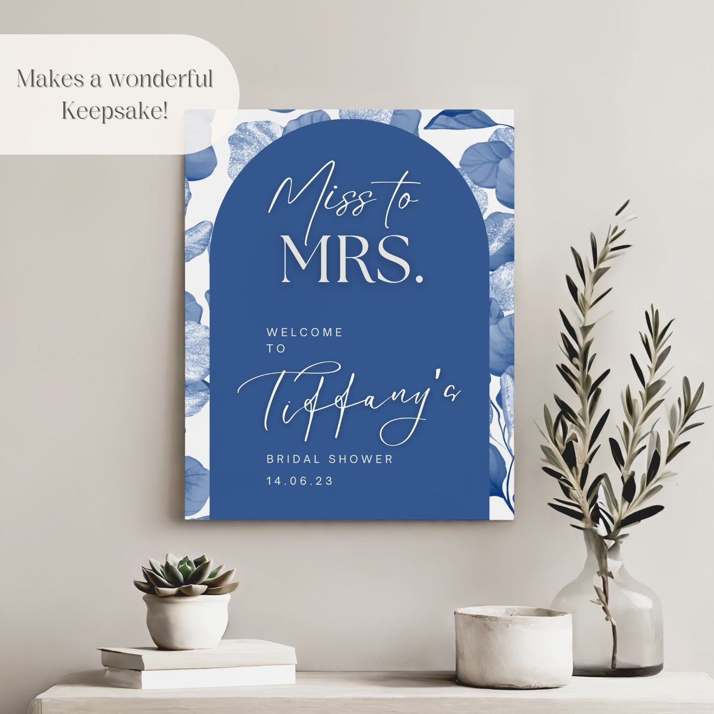 "Miss To Mrs." Bridal Shower Welcome Sign - Magnolia Dane Co.