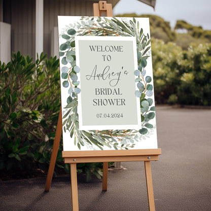 Foliage Bridal Shower Welcome Sign - Magnolia Dane Co.