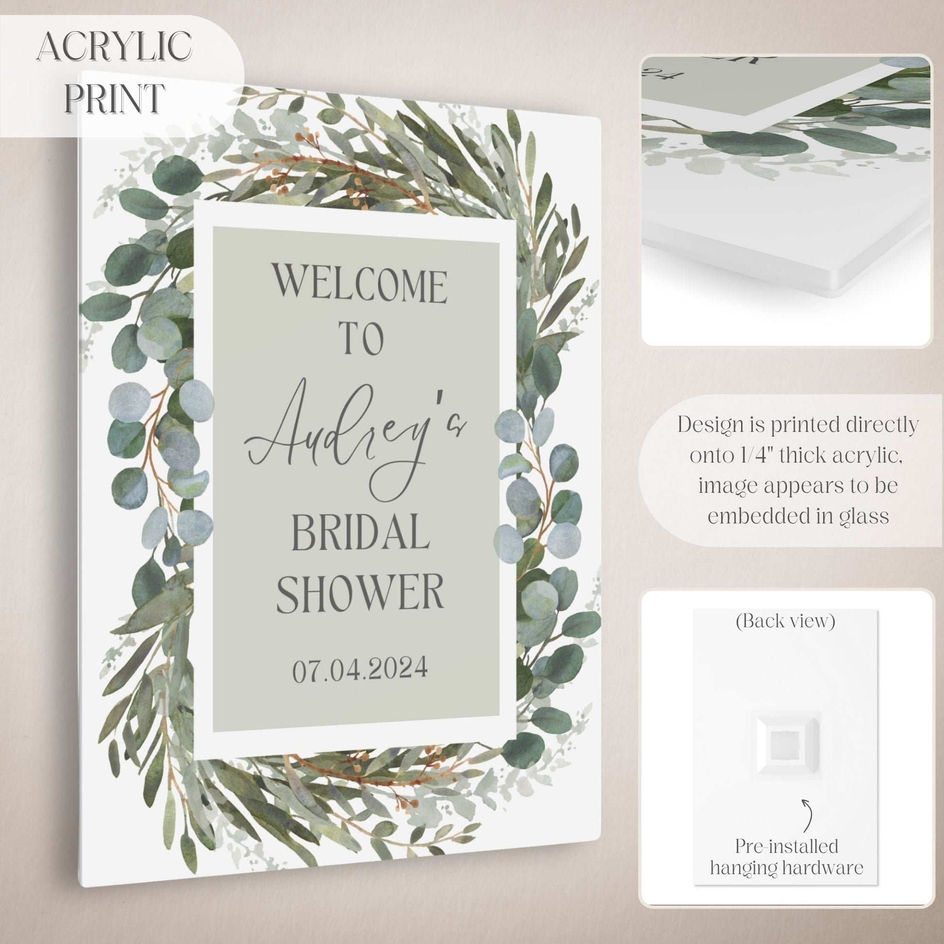 Foliage Bridal Shower Welcome Sign - Magnolia Dane Co.