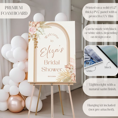 Boho Arch Bridal Shower Welcome Sign - Magnolia Dane Co.