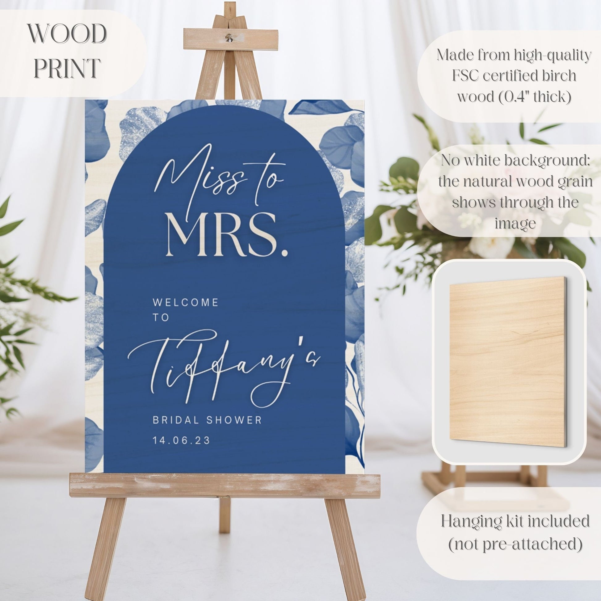 "Miss To Mrs." Bridal Shower Welcome Sign - Magnolia Dane Co.