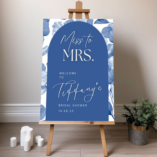 "Miss To Mrs." Bridal Shower Welcome Sign - Magnolia Dane Co.