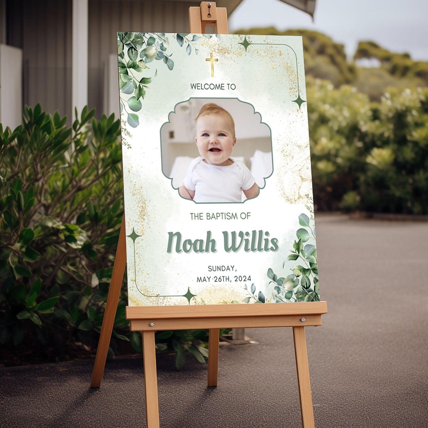 Gender Neutral Photo Baptism Welcome Sign - Magnolia Dane Co.