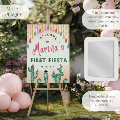 "First Fiesta" First Birthday Welcome Sign