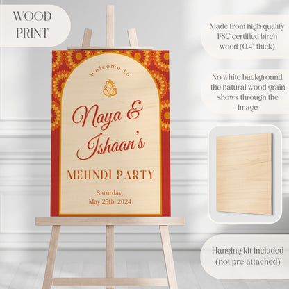 Indian Wedding Sign, Mehndi Decor, Sangeet Welcome Sign,  Haldi Welcome Sign, Punjabi Personalized Acrylic Welcome Sign, Custom Indian Decor - Magnolia Dane Co.