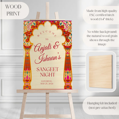 Indian Wedding Sign, Mehndi Decor, Sangeet Welcome Sign,  Haldi Welcome Sign, Punjabi Personalized Acrylic Welcome Sign, Custom Indian Decor - Magnolia Dane Co.