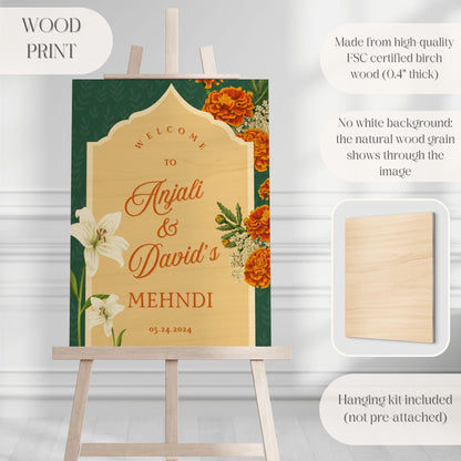 Indian Wedding Sign, Mehndi Decor, Sangeet Welcome Sign,  Haldi Welcome Sign, Punjabi Personalized Acrylic Welcome Sign, Custom Indian Decor - Magnolia Dane Co.