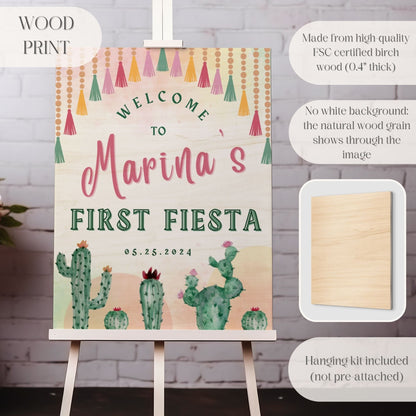 "First Fiesta" First Birthday Welcome Sign