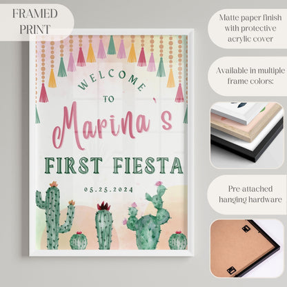 "First Fiesta" First Birthday Welcome Sign