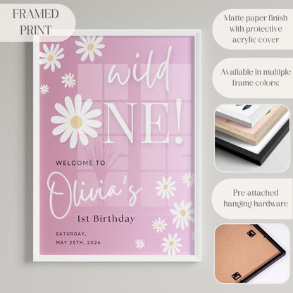 "Wild One" First Birthday Welcome Sign