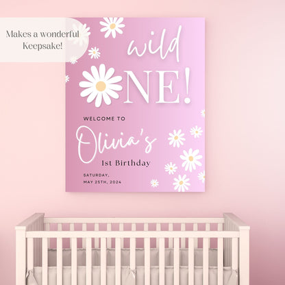 "Wild One" First Birthday Welcome Sign