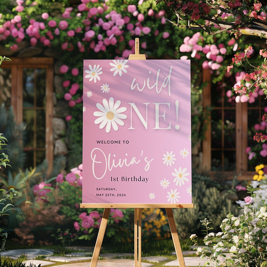 "Wild One" First Birthday Welcome Sign