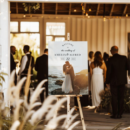 Custom Photo Wedding Welcome Sign