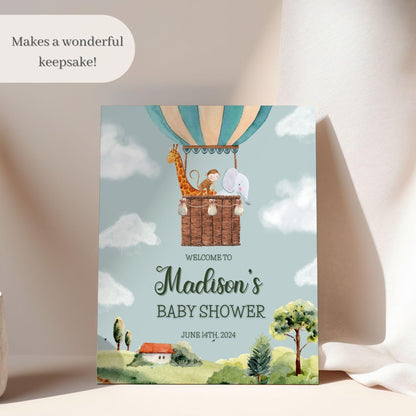 Hot Air Balloon Baby Shower Welcome Sign